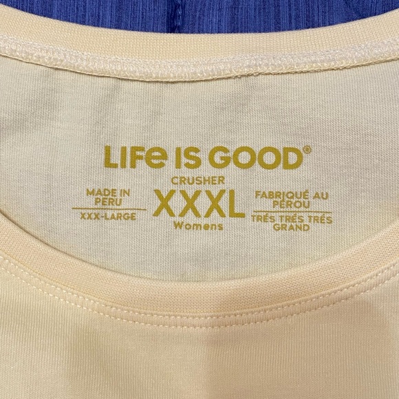 Life is Good Women's Yellow  Tank Top XXXL - Picture 2 of 2